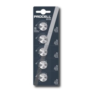 Pile CR2032 Procell | Blister de 5 piles Lithium