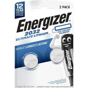 Pile CR2032 Energizer Ultimate | Blister de 2 ou 4 piles Lithium