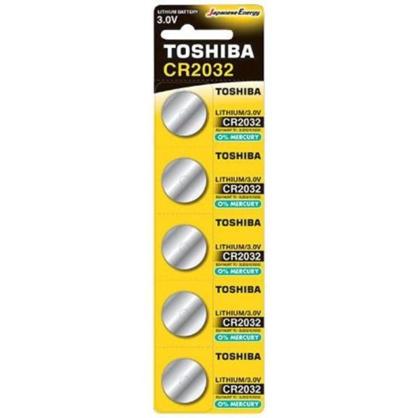 Toshiba : 5 piles bouton CR2032