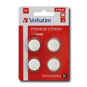 Pile CR2032 Verbatim | Blister de 4 piles Lithium