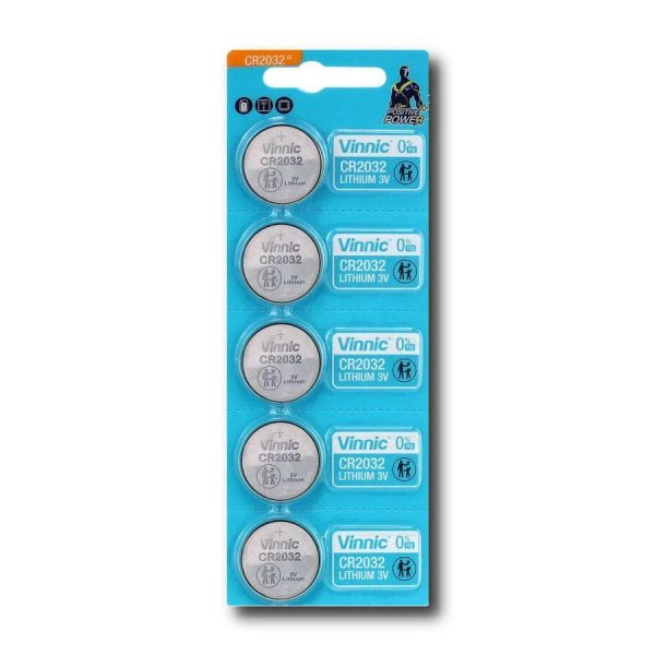 Vinnic : 5 piles bouton CR2032